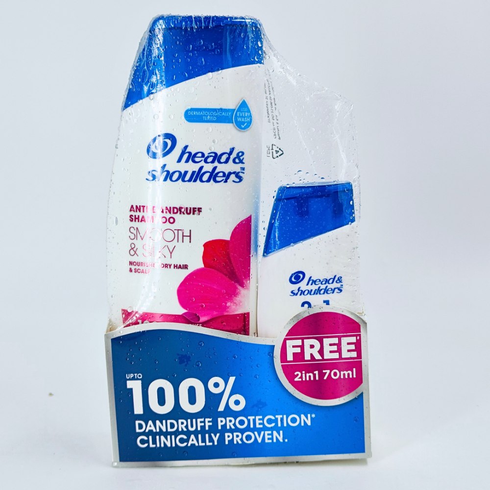 Head & Shoulders Anti-Dandruff Shampoo 340ml + (Free 2in one 70ml)