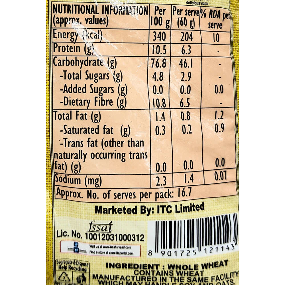 Ashirwad Atta 1Kg - Image 3