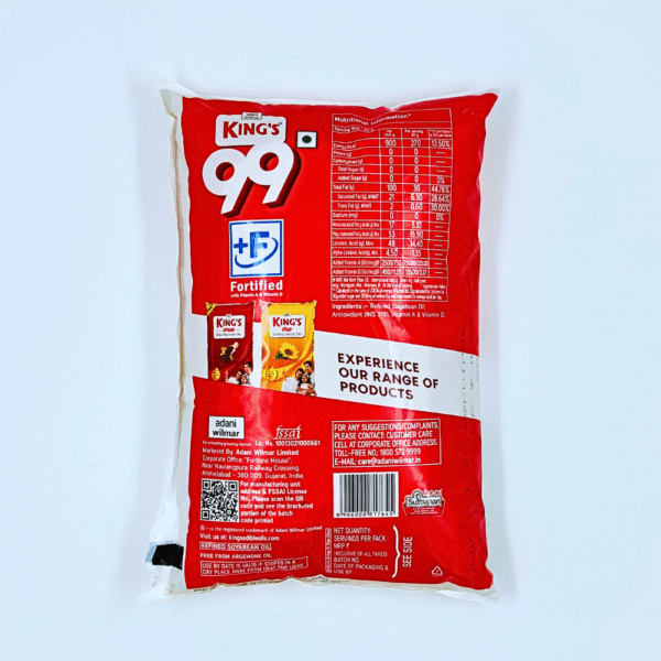 Kings Soyabin Refine 1 liter Pouch - Image 3
