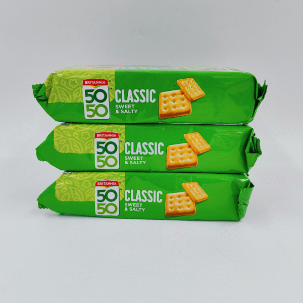 Britannia 50-50 Classic Sweet & Salty Biscuit 200gm - Image 2