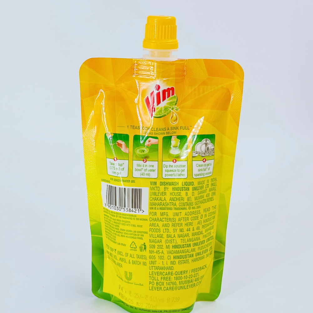 VIM LIQUID 200ML POUCH - Image 3